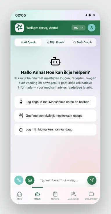Begeleiders & coaches — schermafbeelding van de app